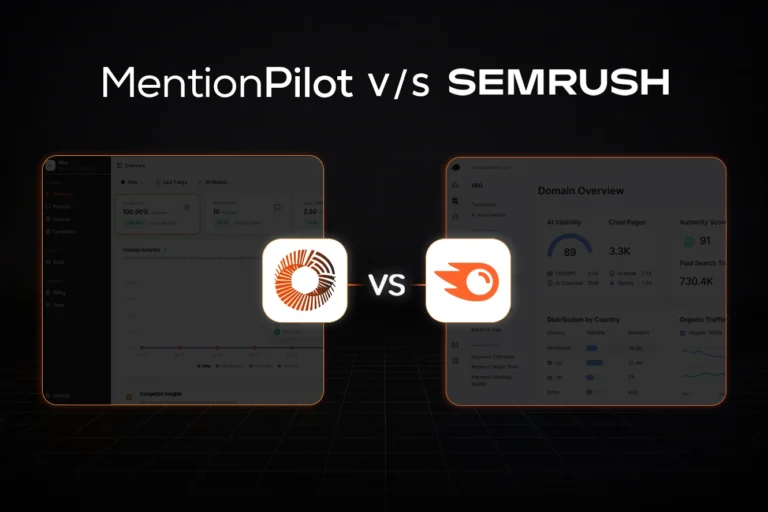 MentionPilot vs SEMrush AI Visibility Toolkit
